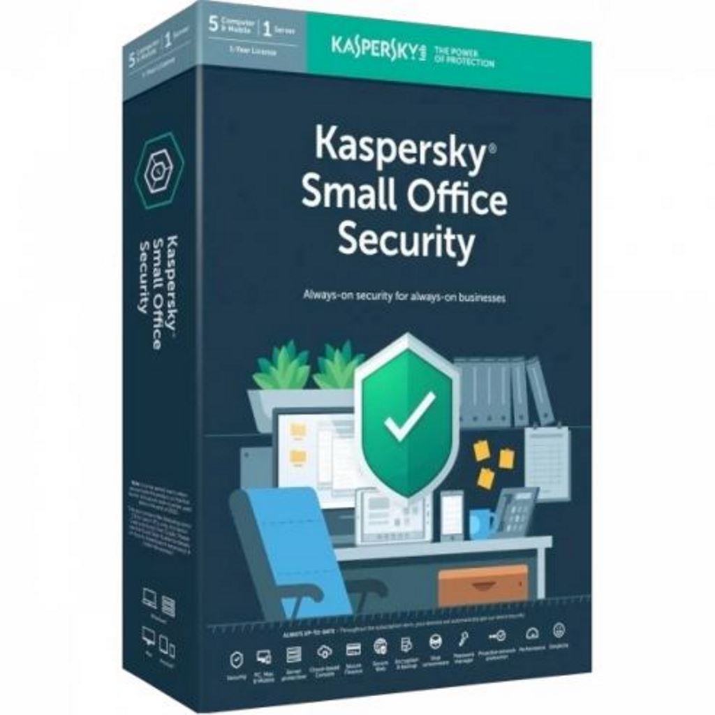 Kaspersky Small Office Security 2025 – 5 Desktops + 1 Server, 1 Year Subscription Kaspersky Small Office Security 2025 – 5 Desktops + 1 Server, 1 Year Subscription